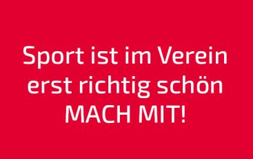Sport ist im Verein erst richtig schön.