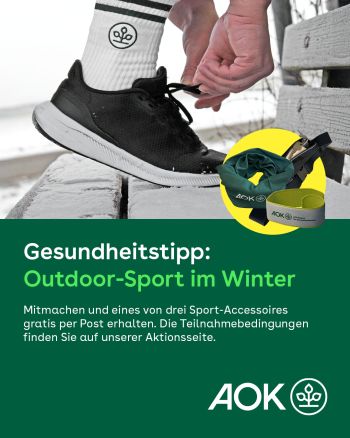Sportschuh auf Schnee