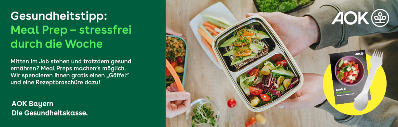 Gemüse in einer Bento-Box - Link zum AOK Gesundheitstipp